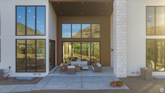 1882 N Main St, Mapleton, UT 84664 - doorway to property featuring an outdoor hangout area and a patio area