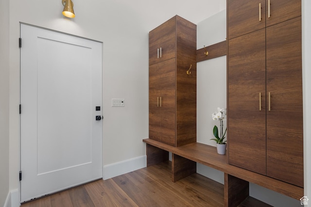 1882 N Main St, Mapleton, UT 84664 - mudroom with baseboards and wood finished floors