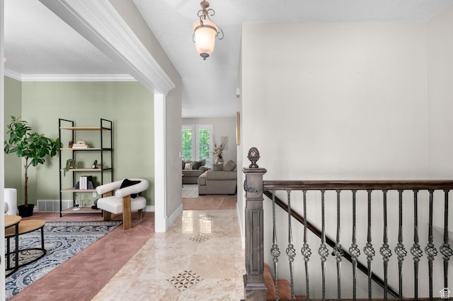 352 E Maple Dr, Alpine, UT 84004 - hallway featuring baseboards and ornamental molding