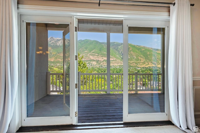 11789 S Nicklaus Rd, Sandy, UT 84092 - doorway to outside featuring a mountain view