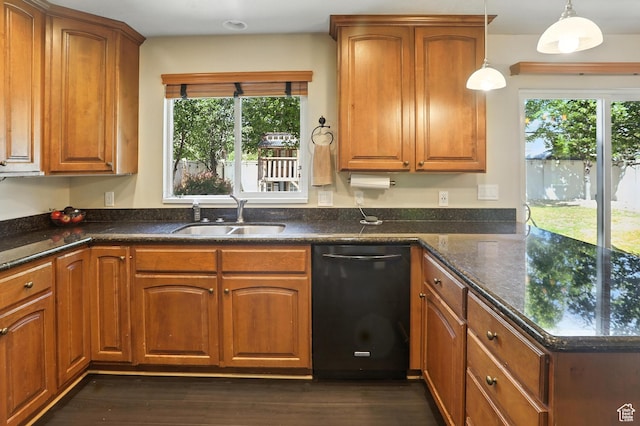 1061 N Bellingham Ct W, North Salt Lake, UT 84054 - kitchen with a peninsula, brown cabinets, and plenty of natural light