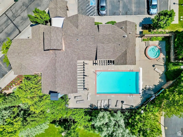 14857 S Treseder St, Draper, UT 84020 - view from above of property featuring a pool