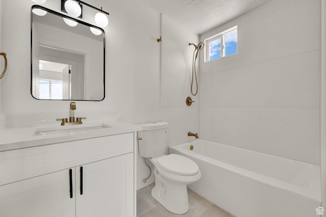 468 W 2400 S, Bountiful, UT 84010 - full bathroom with vanity, shower / bath combination, and a textured ceiling