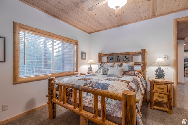654 Sugar Pine Dr, Oakley, UT 84055 - carpeted bedroom featuring wooden ceiling