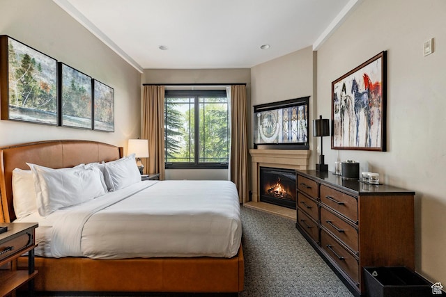 2100 W Frostwood Blvd Unit 3164, Park City, UT 84098 - bedroom with carpet and a glass covered fireplace