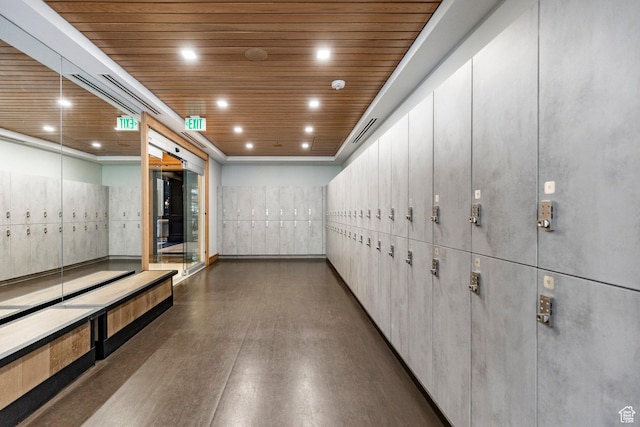 2100 W Frostwood Blvd Unit 3164, Park City, UT 84098 - hall featuring wood ceiling and recessed lighting