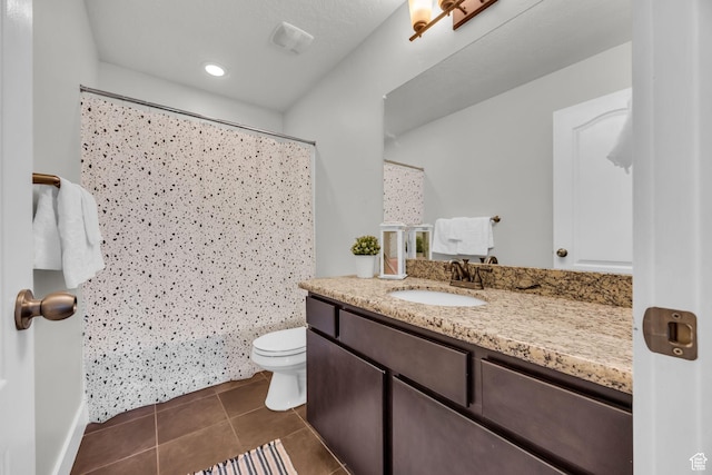 169 W Barry Links Way S, Salt Lake, UT 84115 - bathroom featuring vanity, tile patterned floors, and a shower with shower curtain