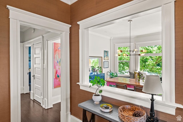 557 E 1 St Ave Unit 12, Salt Lake City, UT 84103 - hall with crown molding and wood finished floors