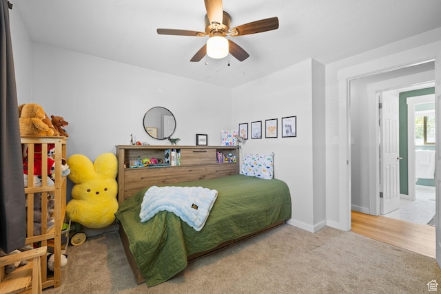 440 E Willow Ave, Murray, UT 84107 - carpeted bedroom featuring baseboards and ceiling fan