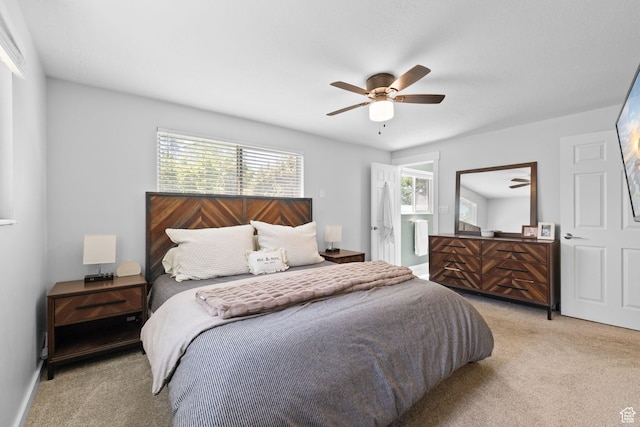 440 E Willow Ave, Murray, UT 84107 - bedroom with light carpet and ceiling fan