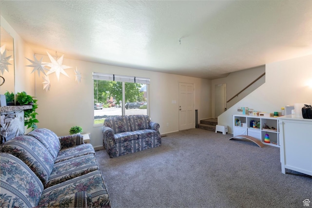 1949 E Jeremy Dr S, Salt Lake City, UT 84121 - living room with stairway and carpet flooring
