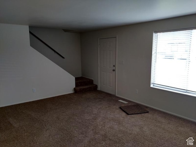 1949 E Jeremy Dr S, Salt Lake City, UT 84121 - carpeted foyer entrance featuring stairs