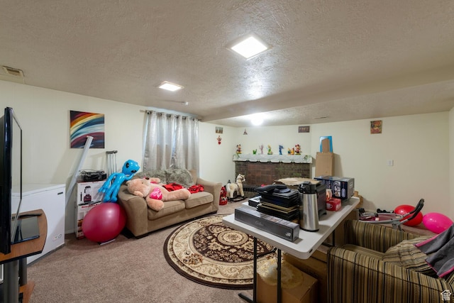 6204 S Jeremy Cir, Salt Lake City, UT 84121 - carpeted living room with a textured ceiling