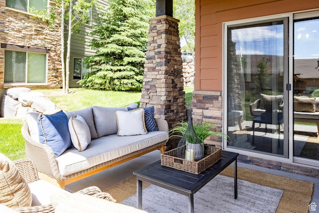 1261 W Black Rock Trl Unit 39D, Kamas, UT 84036 - view of patio / terrace with outdoor lounge area