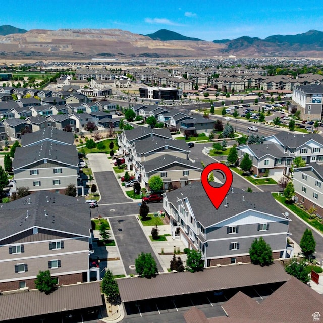 5382 W Tioga Pl, Herriman, UT 84096 - aerial perspective of suburban area featuring mountains
