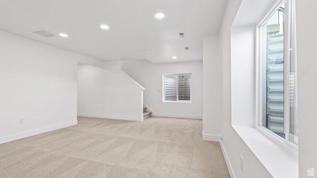 1068 E 1930 S Unit 421, Heber City, UT 84032 - spare room with recessed lighting, light colored carpet, and stairway
