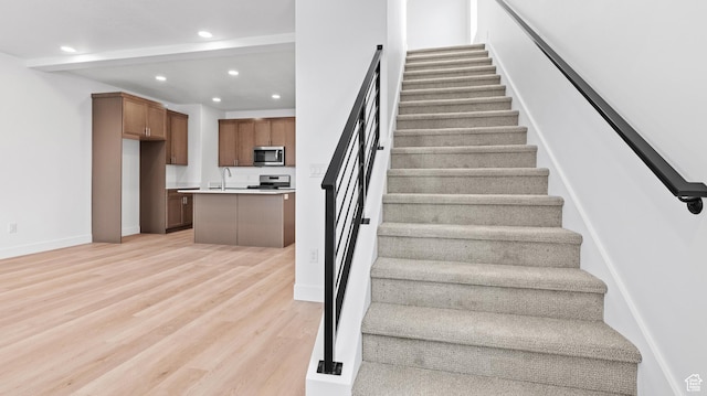 1068 E 1930 S Unit 421, Heber City, UT 84032 - staircase with recessed lighting and wood finished floors