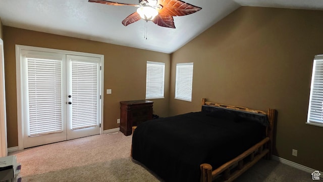 65 E 300 S, Salina, UT 84654 - bedroom with lofted ceiling, carpet floors, and ceiling fan