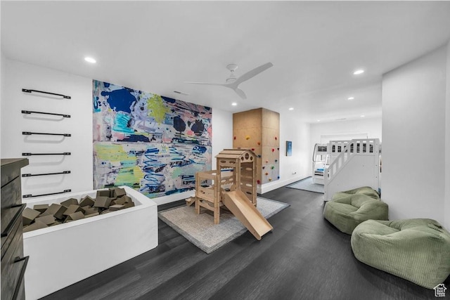 772 E Prairie Way, Washington, UT 84780 - interior space with dark wood-style floors, ceiling fan, and recessed lighting