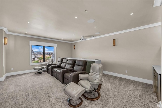 772 E Prairie Way, Washington, UT 84780 - cinema with carpet floors, crown molding, and recessed lighting