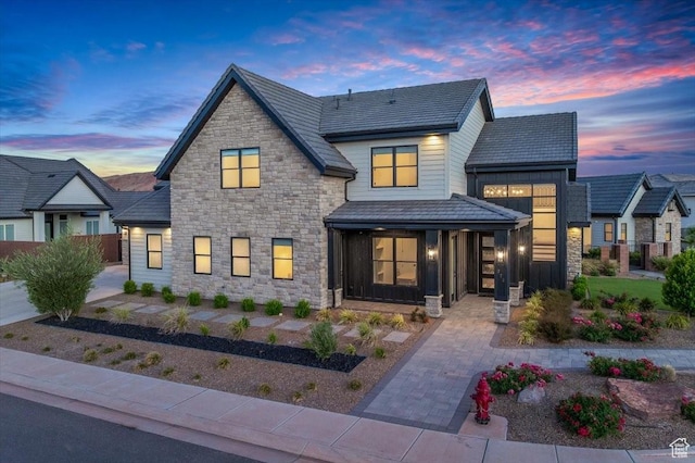 772 E Prairie Way, Washington, UT 84780 - contemporary house with stone siding and covered porch