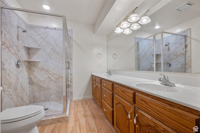 560 S 1350 E, Fruit Heights, UT 84037 - full bath with double vanity, a marble finish shower, and wood finished floors