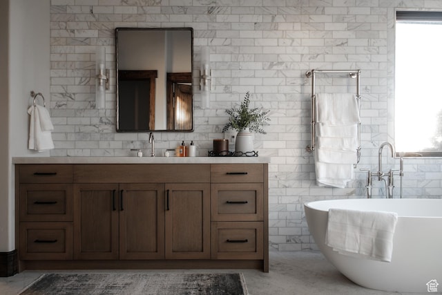 9156 E Forest Rd Unit 24, Heber City, UT 84032 - full bath featuring vanity, a freestanding tub, and plenty of natural light