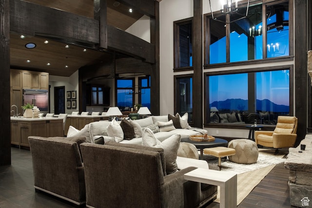 9156 E Forest Rd Unit 24, Heber City, UT 84032 - community lobby featuring high vaulted ceiling, beam ceiling, and recessed lighting
