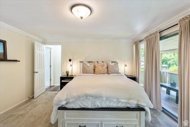 1680 E Fieldcrest Ln, Holladay, UT 84117 - bedroom featuring crown molding and light colored carpet