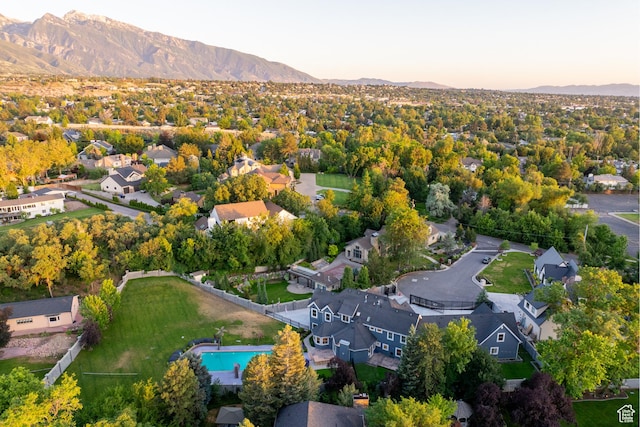 6273 S Oakcrest Cir, Holladay, UT 84121 - aerial view at dusk of a mountain view