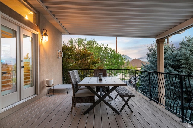 1524 E 330 N, Lehi, UT 84043 - deck at dusk featuring outdoor dining area