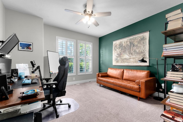 1524 E 330 N, Lehi, UT 84043 - home office featuring carpet flooring and ceiling fan
