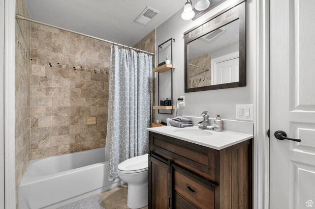 1524 E 330 N, Lehi, UT 84043 - full bathroom with vanity, shower / tub combo with curtain, and tile patterned floors