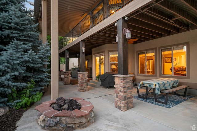 1524 E 330 N, Lehi, UT 84043 - view of patio featuring an outdoor fire pit and area for grilling
