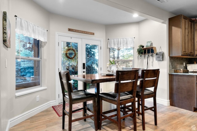 1524 E 330 N, Lehi, UT 84043 - dining area featuring light wood-style floors, french doors, and recessed lighting