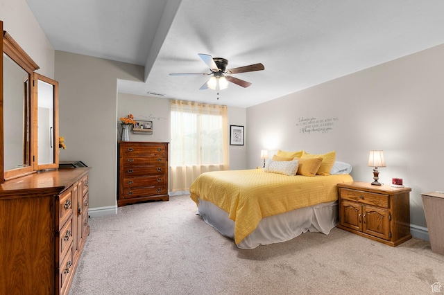 1524 E 330 N, Lehi, UT 84043 - bedroom featuring light carpet and a ceiling fan