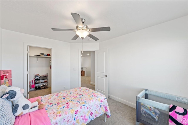 6029 S Carnelian Pkwy, St George, UT 84790 - carpeted bedroom with ceiling fan and a closet