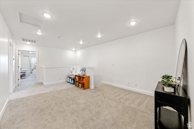 6029 S Carnelian Pkwy, St George, UT 84790 - office with attic access, light colored carpet, and recessed lighting