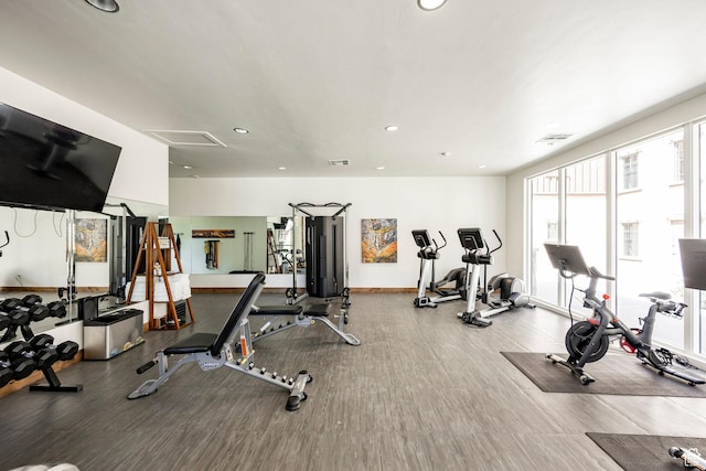 7815 Royal St Unit C259, Park City, UT 84060 - gym featuring recessed lighting and wood finished floors