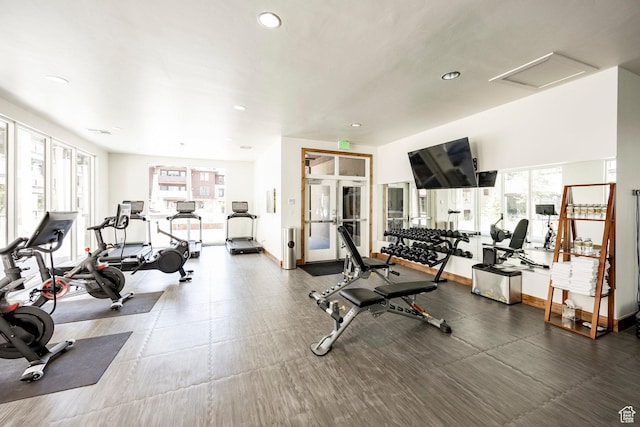 7815 Royal St Unit C259, Park City, UT 84060 - gym featuring recessed lighting and attic access