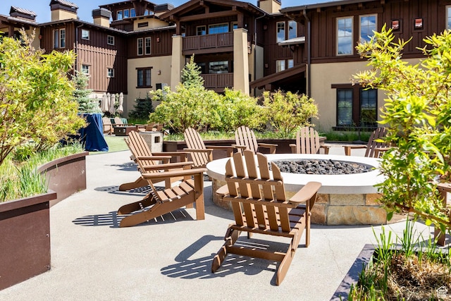 7815 Royal St Unit C259, Park City, UT 84060 - view of home's community with an outdoor fire pit