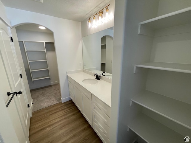 4332 W Watchmen Way, Herriman, UT 84096 - bathroom featuring vanity, wood finished floors, and a spacious closet