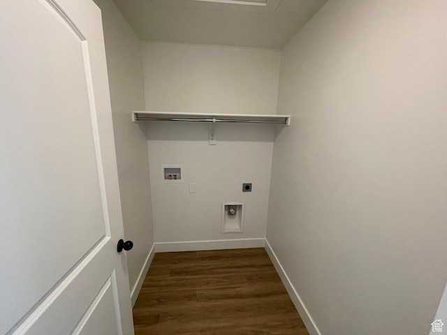 4332 W Watchmen Way, Herriman, UT 84096 - washroom with dark wood finished floors, hookup for a washing machine, and hookup for an electric dryer