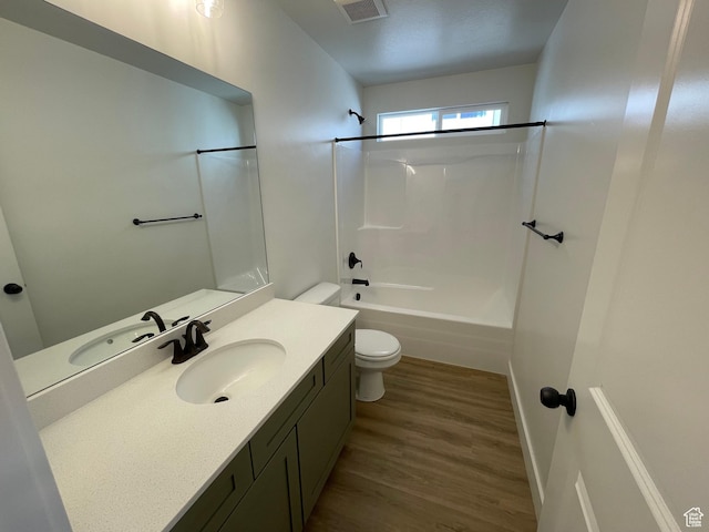 4332 W Watchmen Way, Herriman, UT 84096 - full bathroom with vanity, wood finished floors, and shower / bathtub combination