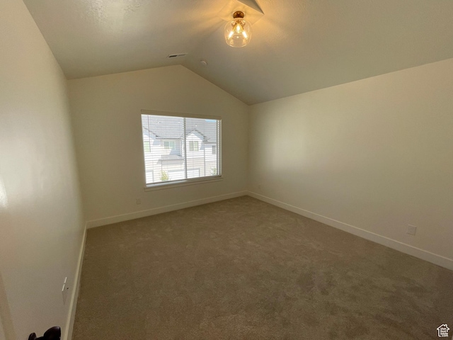 4332 W Watchmen Way, Herriman, UT 84096 - additional living space featuring vaulted ceiling and carpet