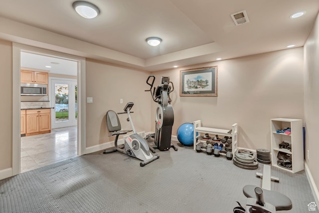 14012 S Osborne Ln E, Draper, UT 84020 - exercise room with baseboards and recessed lighting