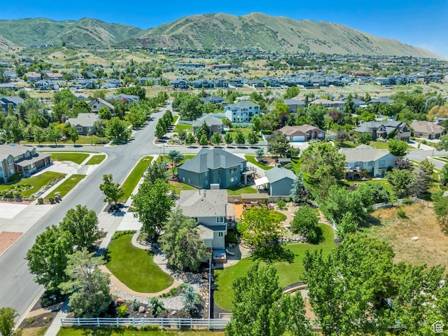 14012 S Osborne Ln E, Draper, UT 84020 - aerial overview of property's location with a mountainous background and nearby suburban area