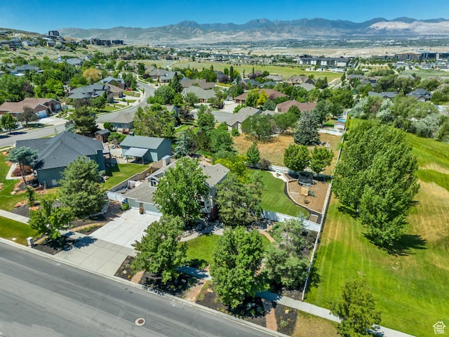 14012 S Osborne Ln E, Draper, UT 84020 - aerial view of property and surrounding area with a mountainous background and nearby suburban area