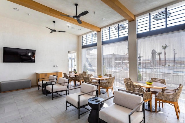 5599 S Carnelian Pkwy Unit 205, St George, UT 84790 - sunroom with beam ceiling
