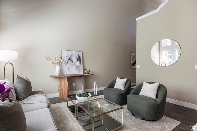 7902 S Farm House Ln E, Midvale, UT 84047 - living area with wood finished floors and a high ceiling